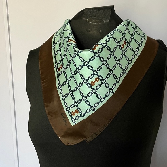 Vintage Echo Horse Bit Silk Chinon Scarf - Picture 6 of 9